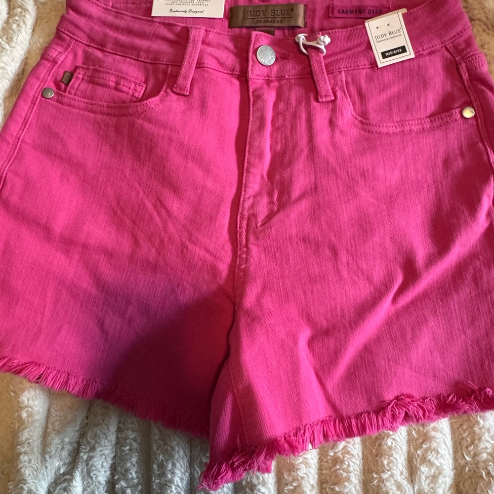 Judy Blue Hot Pink Jean Shorts
